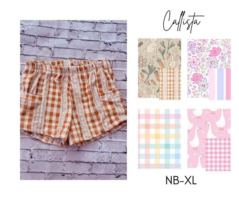 Callista Shorts- Easter Preorder